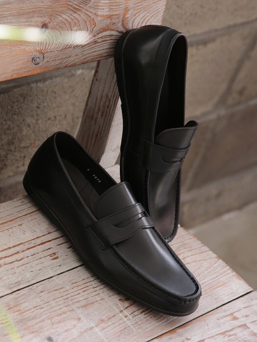 Penny Loafer Soft Black Driving#0110