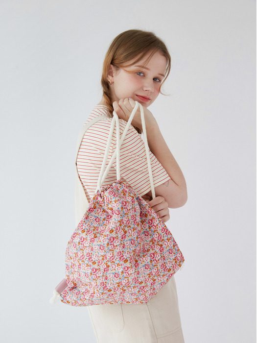 floral string bag