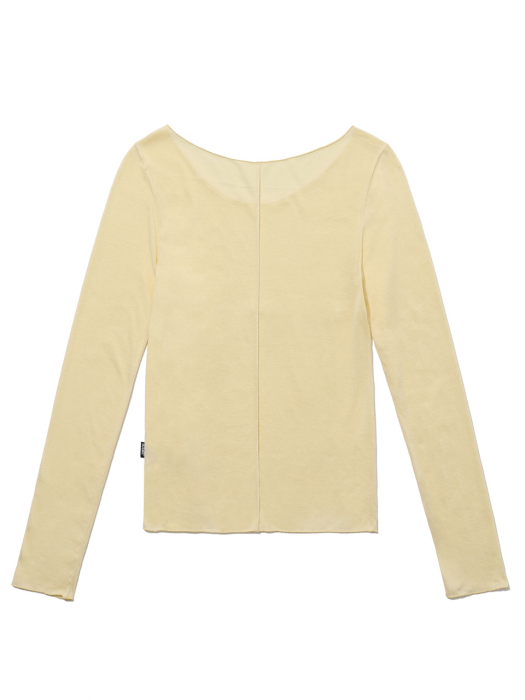 20ICMFW017 Line long sleeve_Light yellow