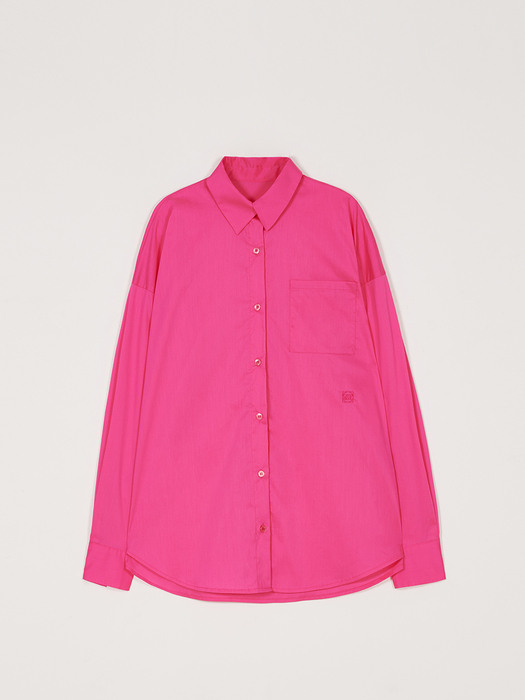 CHERRY PINK 5BUTTONS CUFFS SHIRT