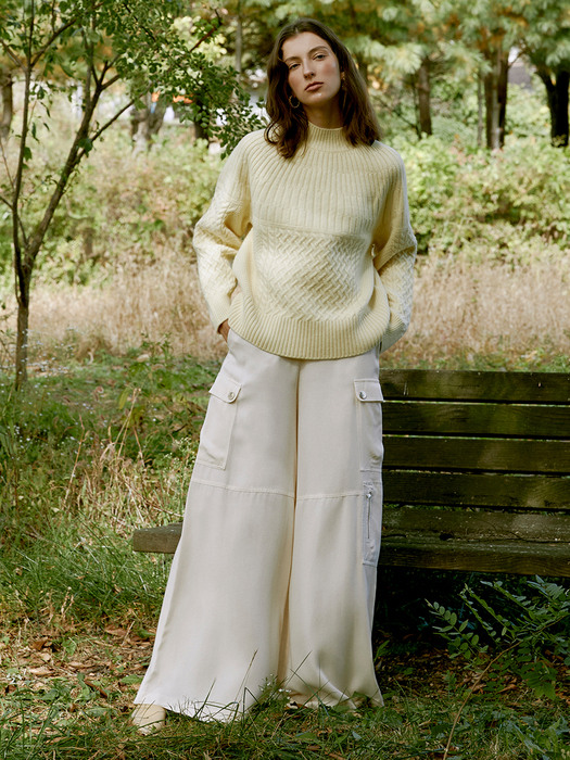 [Day-Wool] Airy Wool Cable Pullover_2color