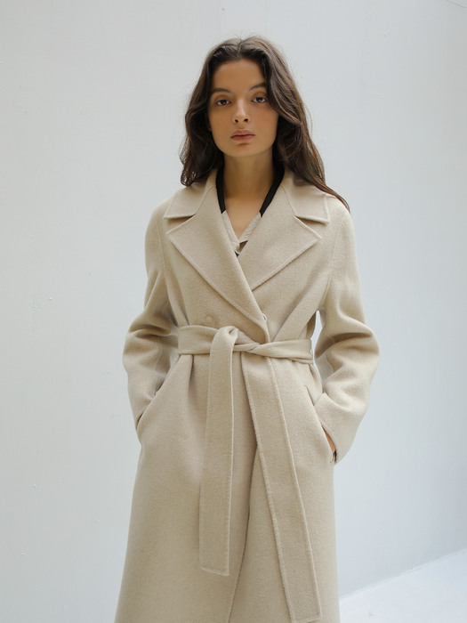 20FW DOUBLE HANDMADE COAT /LIGHT BEIGE