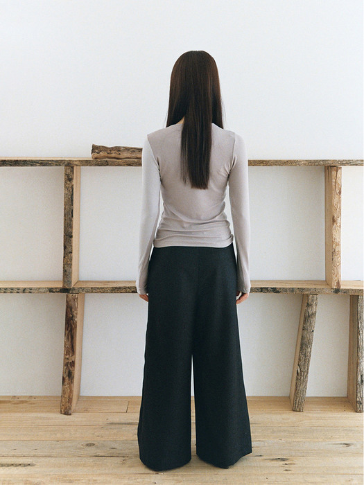 Wide wool trousers Charocal