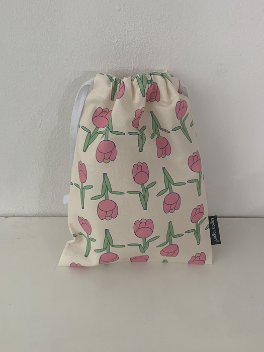 retro tulip string pouch m