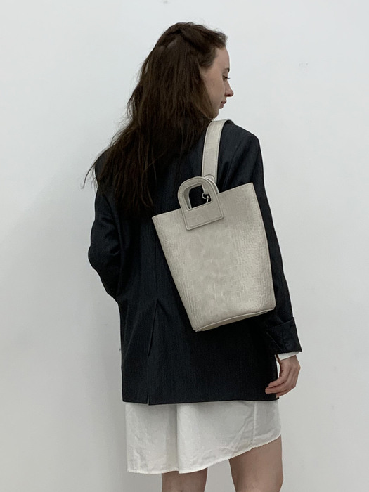 single bucket bag_grey