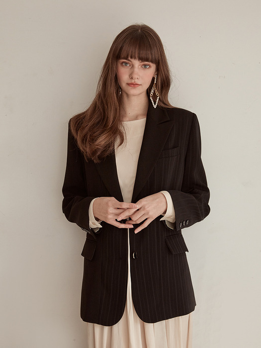 Single Stripe Jacket, Black