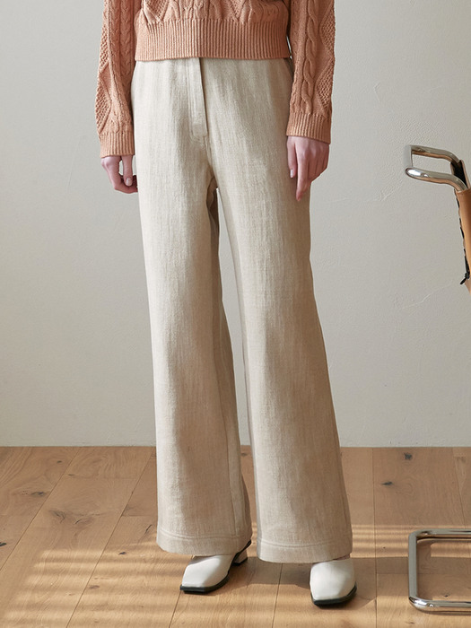 V.natural banding pants (beige)