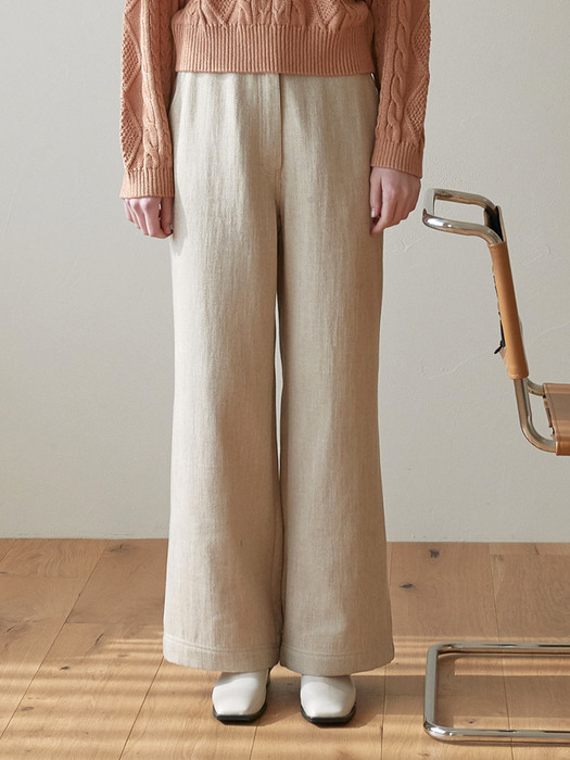 V.natural banding pants (beige)