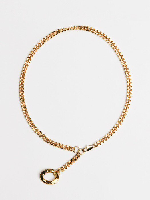 BOLD PENDANT CHAIN NECKLACE GOLD
