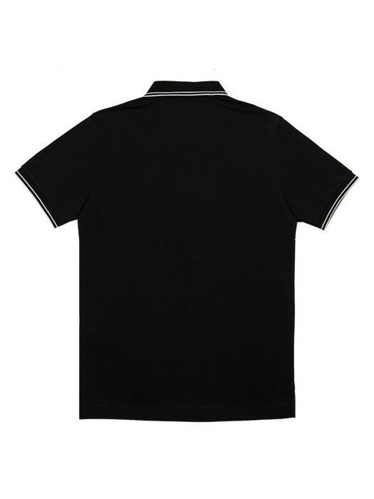 22SS 스톤아일랜드 와펜로고 블랙 반팔 카라 티셔츠 101522S18V0029