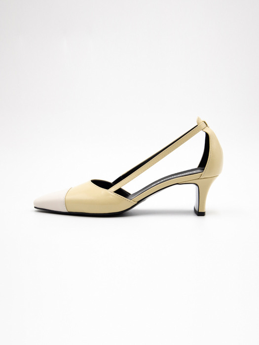 Side Pointed Two Tone Pumps_CCPM51_IV.BUTTER