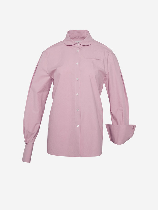 [N]SAEBYEOL Shirred long sleeve blouse (Butter/Lilac)
