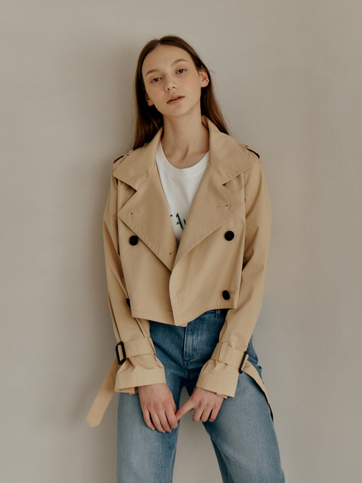 Cropped Trench Jacket (JUSJ303)