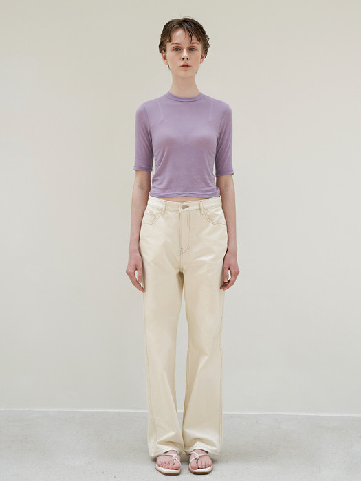 Quarter Sleeve Top - Violet