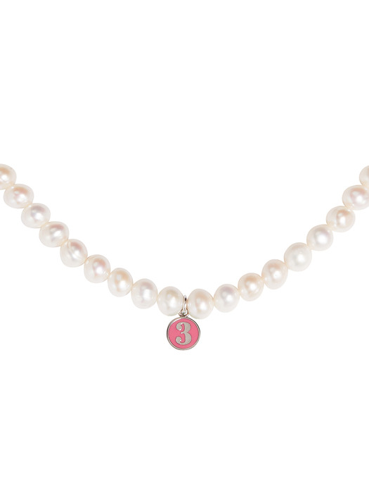 P.S(pearl shell) no.3 basic necklace pink