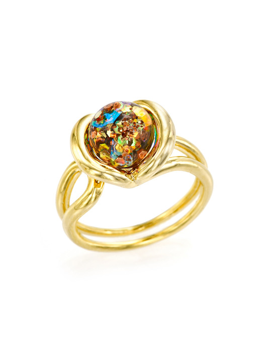 Pretzel Heart Snowball Ring