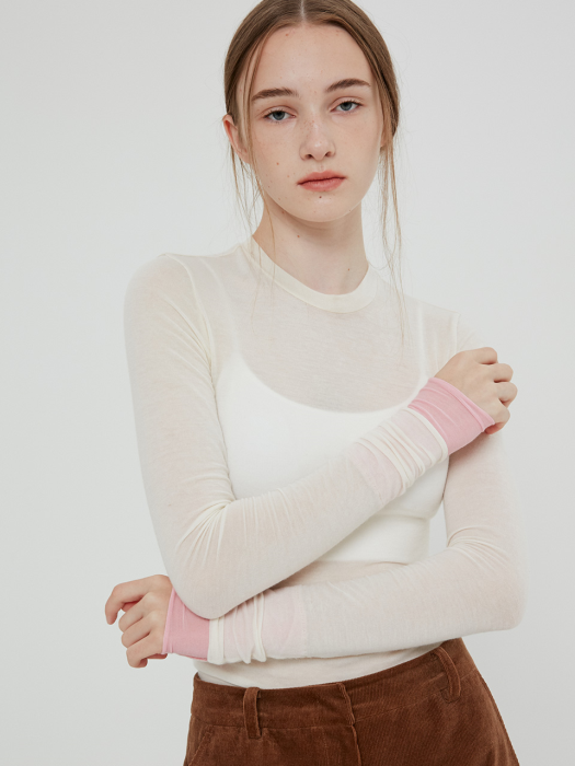 [21FW] JERSEY LONG SLEEVE - IVORY(PINK)