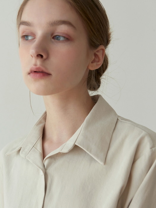 COTTON SUEDE SHIRT_IVORY