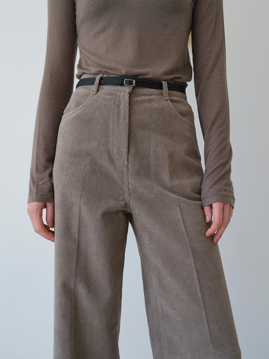 Straight fit corduroy pants / Stone beige