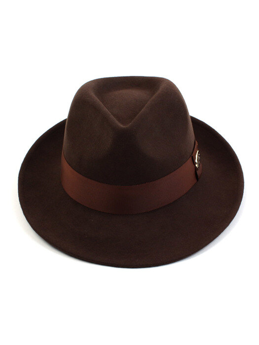 BU Brown Long Wool Fedora 울페도라