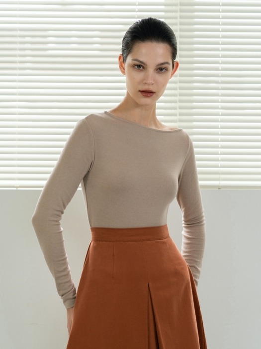 Iana Asymmetric tencel wool top