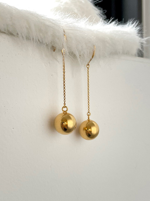 [silver925] drop ball earring