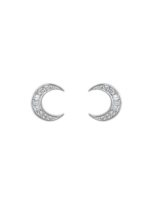 Starry Moon Cubic Earring (14k)