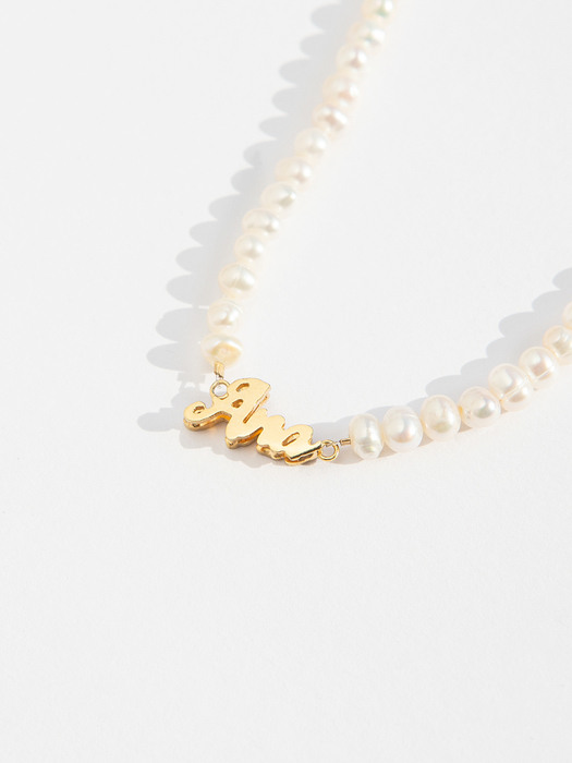 Double Pendant Pearl Necklace #P01