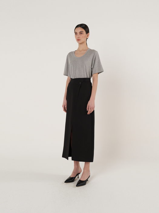 PLAMM Wave unbalance skirt_Black