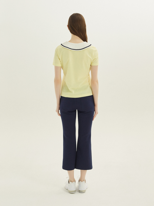 Pleated Collar Pique T-shirts_YL