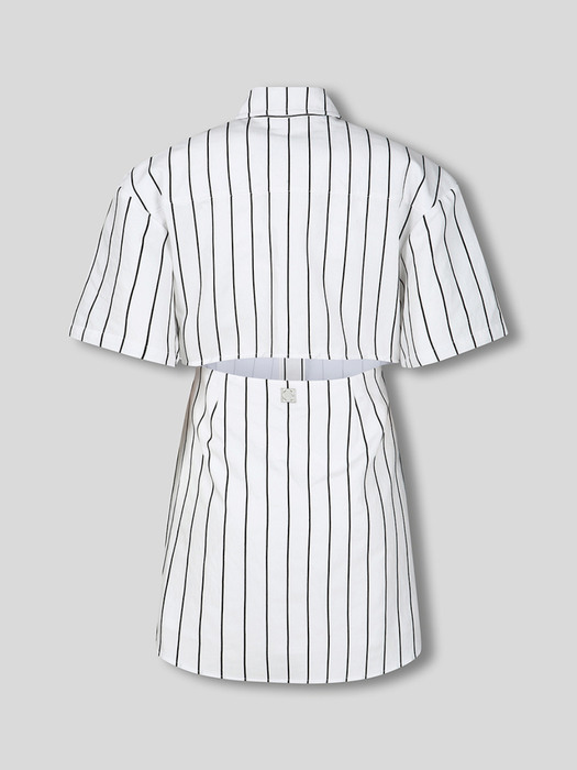 STRIPE MINI DRESS (WHITE)
