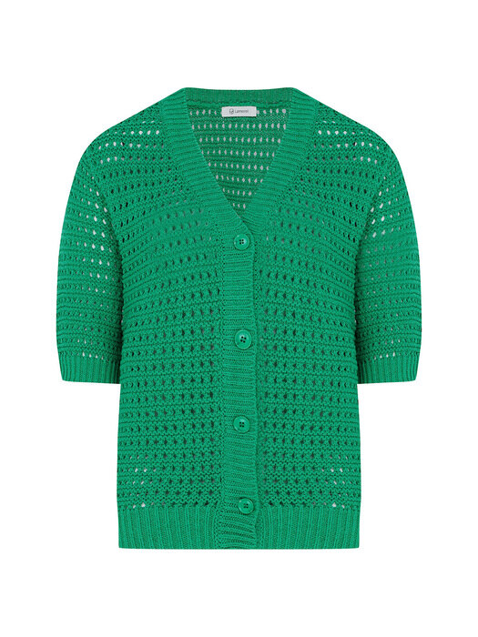 [단독]Crochet V Cardigan-Green