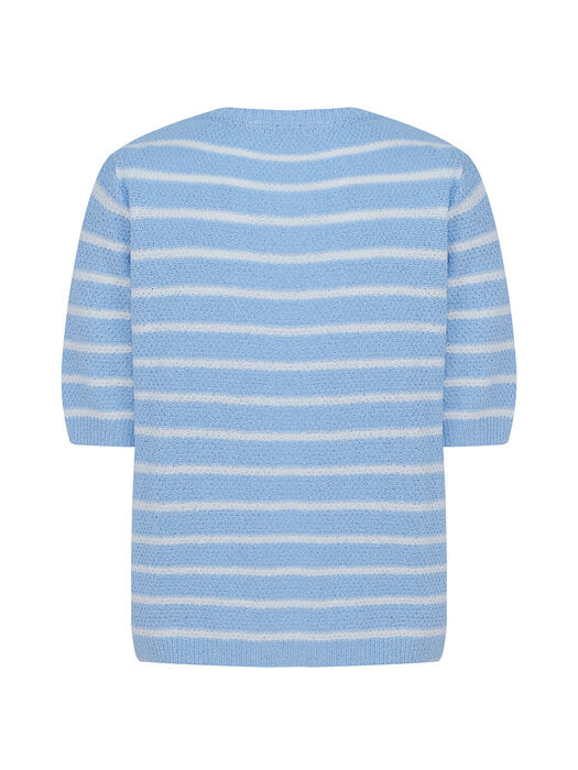 [단독]Stripe Boucle Cardigan-Sky Blue