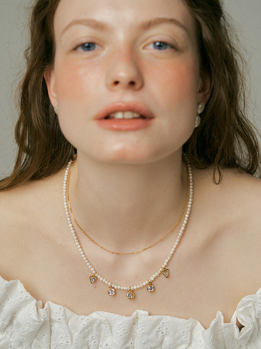 [2set] Elizabeth pearl + silver925 Necklace