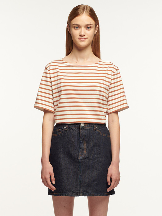 Half Sleeve Stripe T-shirt_3color