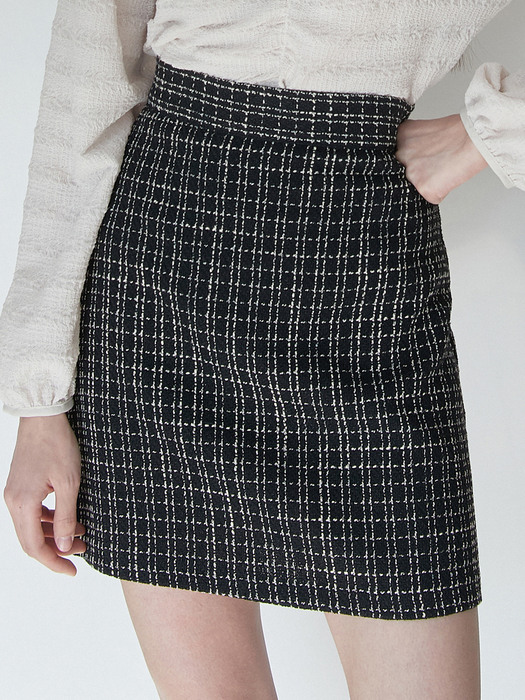 j925 round mini skirt (black)