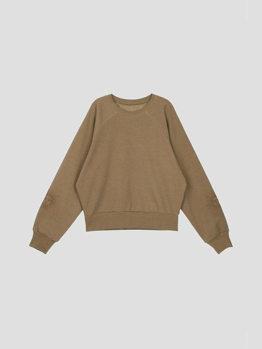 [22FW] Sun Needlework Point Sweatshirt - Brown