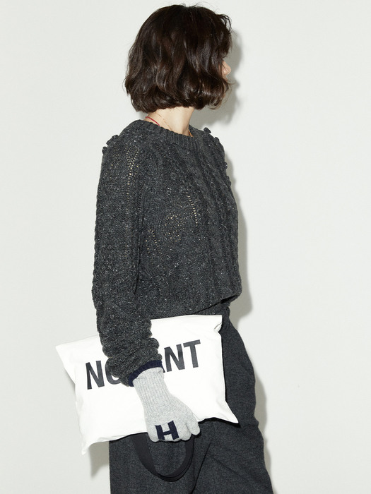  CABLE KNIT DARK GRAY