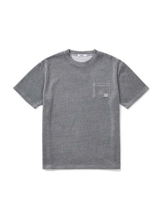 Velour Pocket T-Shirt_Men (Charcoal)