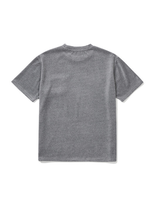 Velour Pocket T-Shirt_Men (Charcoal)