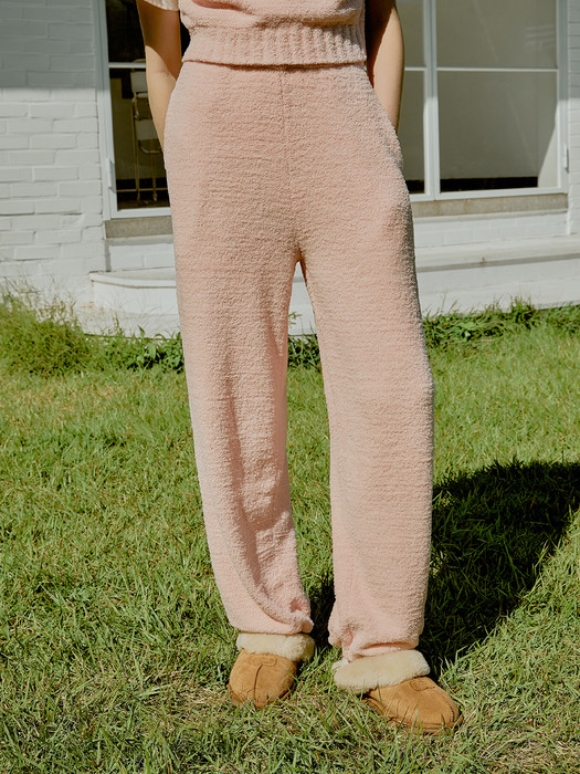 Cozy knit pants (pink)