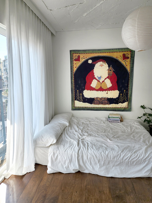 우편함 산타의 크리스마스 벨벳 패브릭 포스터150x150