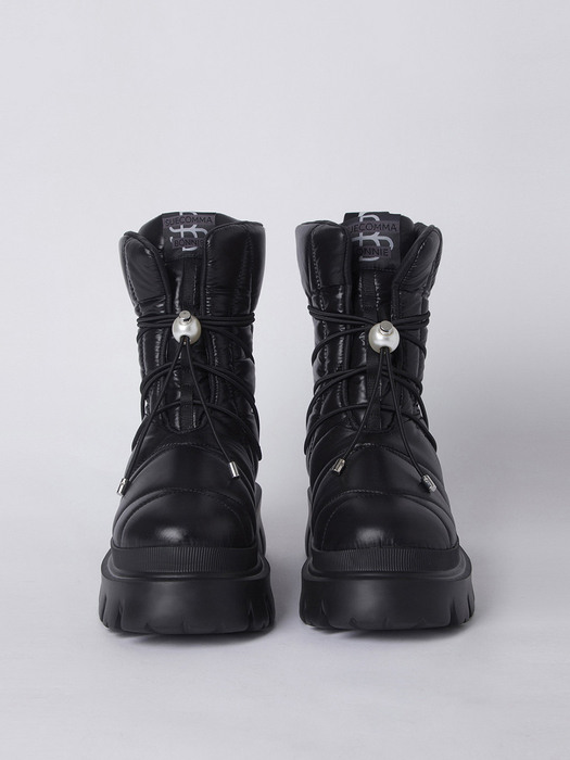 Pearl stopper padding boots(black)_DG4DW22531BLK