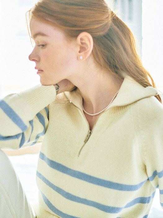 Half Zip-Up Knit_3color