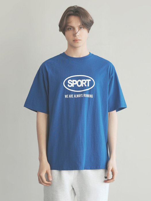 T1002 M SIMPLE LOGO T-SHIRT_BLUE