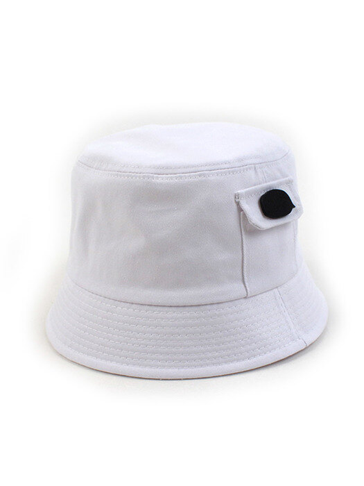 Pocket White Drop Bucket Hat 버킷햇