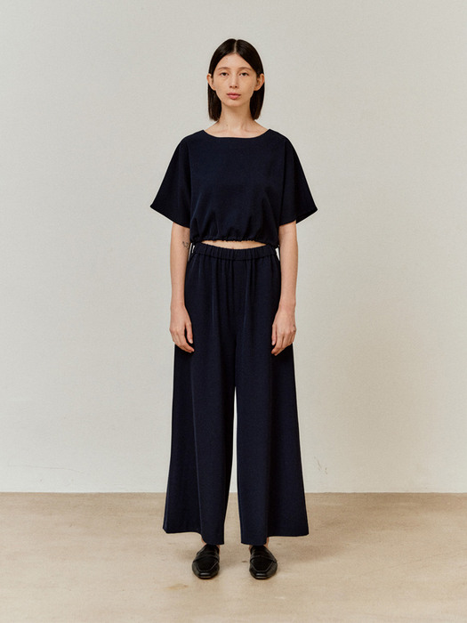 [SS23] CROPPED TOP (NAVY)