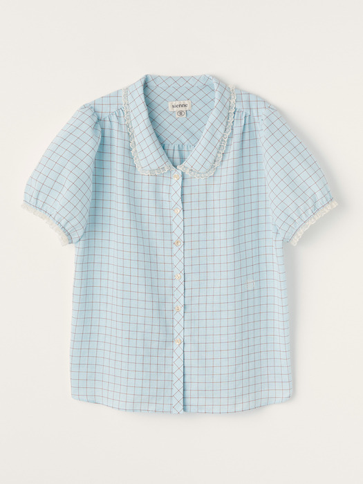Sally Frill Blouse (Baby Blue)