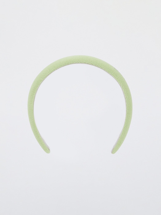 LETTERING TERRY HAIR BAND_LIME