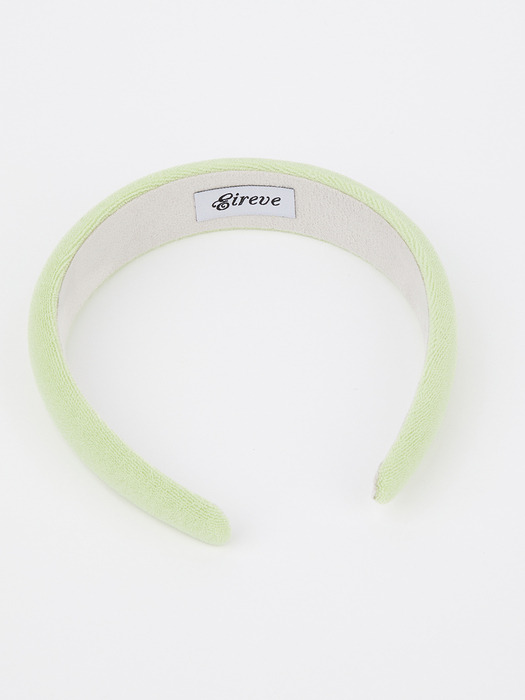 LETTERING TERRY HAIR BAND_LIME